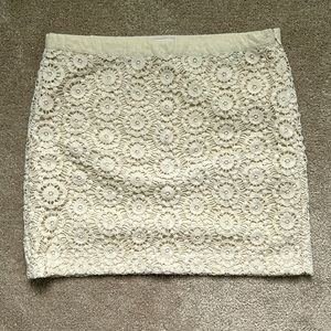 Gap White Eyelet Skirt